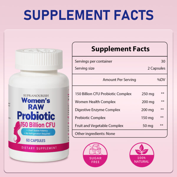 150 Billion CFUs Probiotics for Women - Image 2